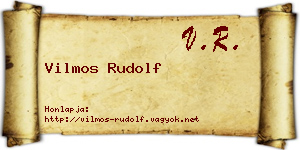 Vilmos Rudolf névjegykártya